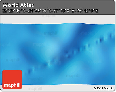 Physical 3D Map of the Area around 22° 3' 23" S, 75° 43' 29" E