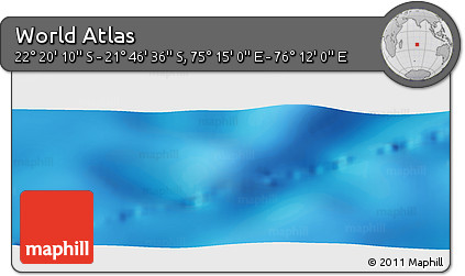 Physical Panoramic Map of the Area around 22° 3' 23" S, 75° 43' 29" E