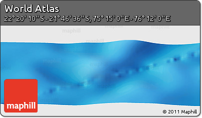 Physical Panoramic Map of the Area around 22° 3' 23" S, 75° 43' 29" E