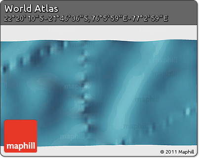 Satellite 3D Map of the Area around 22° 3' 23" S, 76° 34' 29" E