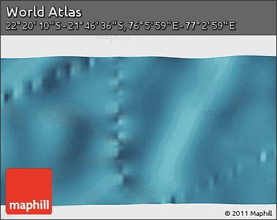 Satellite 3D Map of the Area around 22° 3' 23" S, 76° 34' 29" E