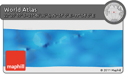 Physical Panoramic Map of the Area around 22° 3' 23" S, 77° 25' 30" E