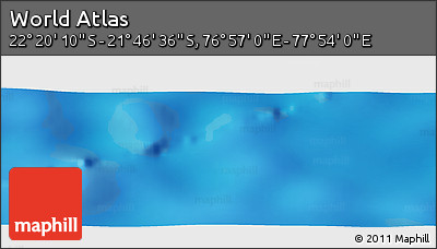 Physical Panoramic Map of the Area around 22° 3' 23" S, 77° 25' 30" E