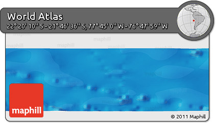 Political Panoramic Map of the Area around 22° 3' 23" S, 77° 16' 30" W
