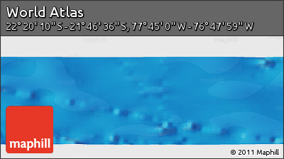 Political Panoramic Map of the Area around 22° 3' 23" S, 77° 16' 30" W