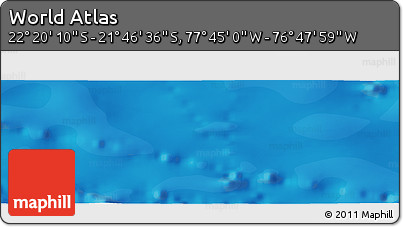 Political Panoramic Map of the Area around 22° 3' 23" S, 77° 16' 30" W