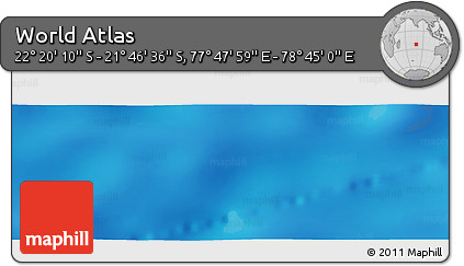 Physical Panoramic Map of the Area around 22° 3' 23" S, 78° 16' 30" E