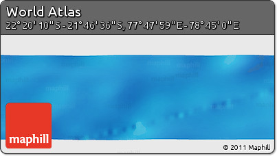 Physical Panoramic Map of the Area around 22° 3' 23" S, 78° 16' 30" E