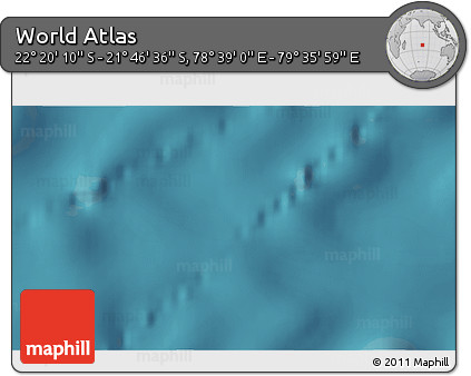 Satellite 3D Map of the Area around 22° 3' 23" S, 79° 7' 30" E