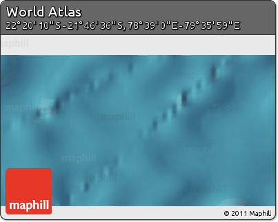 Satellite 3D Map of the Area around 22° 3' 23" S, 79° 7' 30" E