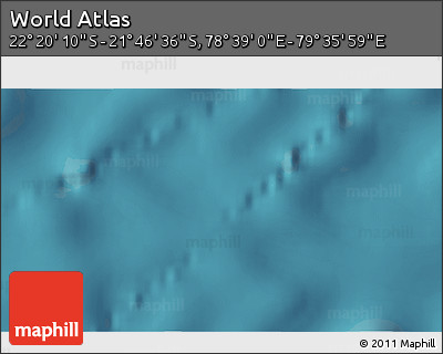 Satellite 3D Map of the Area around 22° 3' 23" S, 79° 7' 30" E