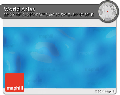 Physical 3D Map of the Area around 22° 3' 23" S, 80° 49' 29" E