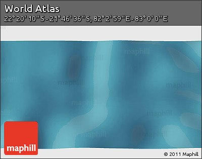 Satellite 3D Map of the Area around 22° 3' 23" S, 82° 31' 30" E