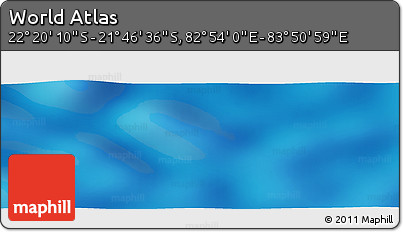 Physical Panoramic Map of the Area around 22° 3' 23" S, 83° 22' 30" E