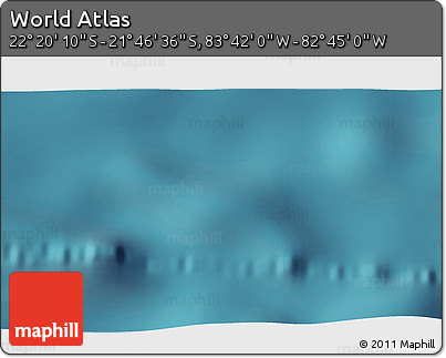 Satellite 3D Map of the Area around 22° 3' 23" S, 83° 13' 29" W