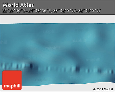 Satellite 3D Map of the Area around 22° 3' 23" S, 83° 13' 29" W