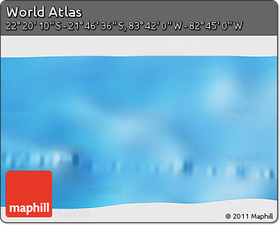 Shaded Relief 3D Map of the Area around 22° 3' 23" S, 83° 13' 29" W