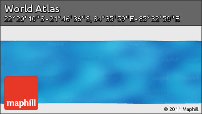 Physical Panoramic Map of the Area around 22° 3' 23" S, 85° 4' 29" E