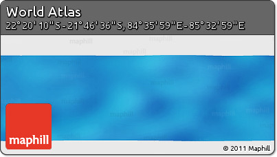 Physical Panoramic Map of the Area around 22° 3' 23" S, 85° 4' 29" E