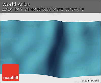 Satellite 3D Map of the Area around 22° 3' 23" S, 88° 28' 29" E