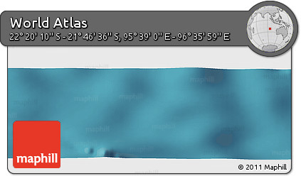 Satellite Panoramic Map of the Area around 22° 3' 23" S, 96° 7' 30" E