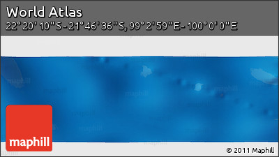 Physical Panoramic Map of the Area around 22° 3' 23" S, 99° 31' 30" E