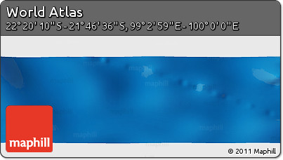 Physical Panoramic Map of the Area around 22° 3' 23" S, 99° 31' 30" E