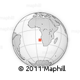 Outline Map of the Area around 22° 3' 23" S, 9° 25' 30" E, rectangular outline