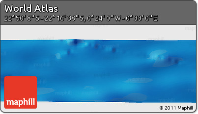 Physical Panoramic Map of the Area around 22° 33' 23" S, 0° 4' 30" E