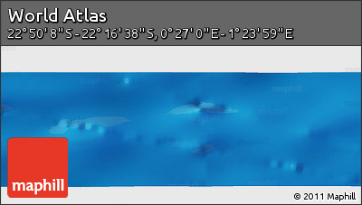 Physical Panoramic Map of the Area around 22° 33' 23" S, 0° 55' 29" E