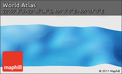 Physical Panoramic Map of the Area around 22° 33' 23" S, 105° 28' 29" E