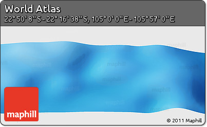 Physical Panoramic Map of the Area around 22° 33' 23" S, 105° 28' 29" E
