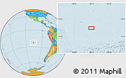 Political Location Map of the area around 22° 33' 23" S, 106° 10' 30" W
