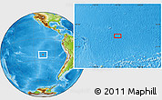 Physical Location Map of the area around 22° 33' 23" S, 107° 1' 30" W