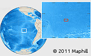 Shaded Relief Location Map of the area around 22° 33' 23" S, 107° 1' 30" W