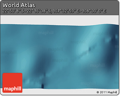 Satellite 3D Map of the Area around 22° 33' 23" S, 108° 1' 30" E