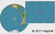 Satellite Location Map of the area around 22° 33' 23" S, 108° 43' 29" W