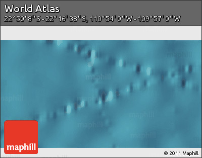 Satellite 3D Map of the Area around 22° 33' 23" S, 110° 25' 30" W