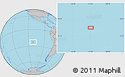 Gray Location Map of the area around 22° 33' 23" S, 111° 16' 30" W