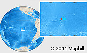 Shaded Relief Location Map of the area around 22° 33' 23" S, 111° 16' 30" W