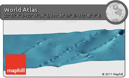 Satellite Panoramic Map of the Area around 22° 33' 23" S, 112° 16' 30" E
