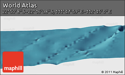Satellite Panoramic Map of the Area around 22° 33' 23" S, 112° 16' 30" E