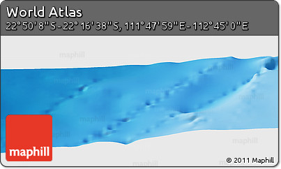 Shaded Relief Panoramic Map of the Area around 22° 33' 23" S, 112° 16' 30" E