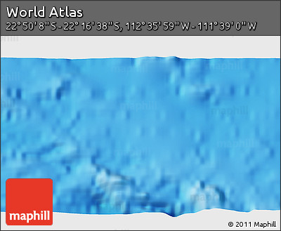 Physical 3D Map of the Area around 22° 33' 23" S, 112° 7' 30" W