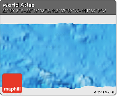 Physical 3D Map of the Area around 22° 33' 23" S, 112° 7' 30" W