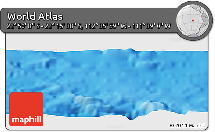 Physical Panoramic Map of the Area around 22° 33' 23" S, 112° 7' 30" W