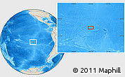 Shaded Relief Location Map of the area around 22° 33' 23" S, 114° 40' 30" W