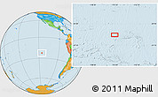 Political Location Map of the area around 22° 33' 23" S, 115° 31' 30" W