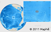 Shaded Relief Location Map of the area around 22° 33' 23" S, 115° 31' 30" W