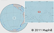 Gray Location Map of the area around 22° 33' 23" S, 116° 22' 30" W, hill shading